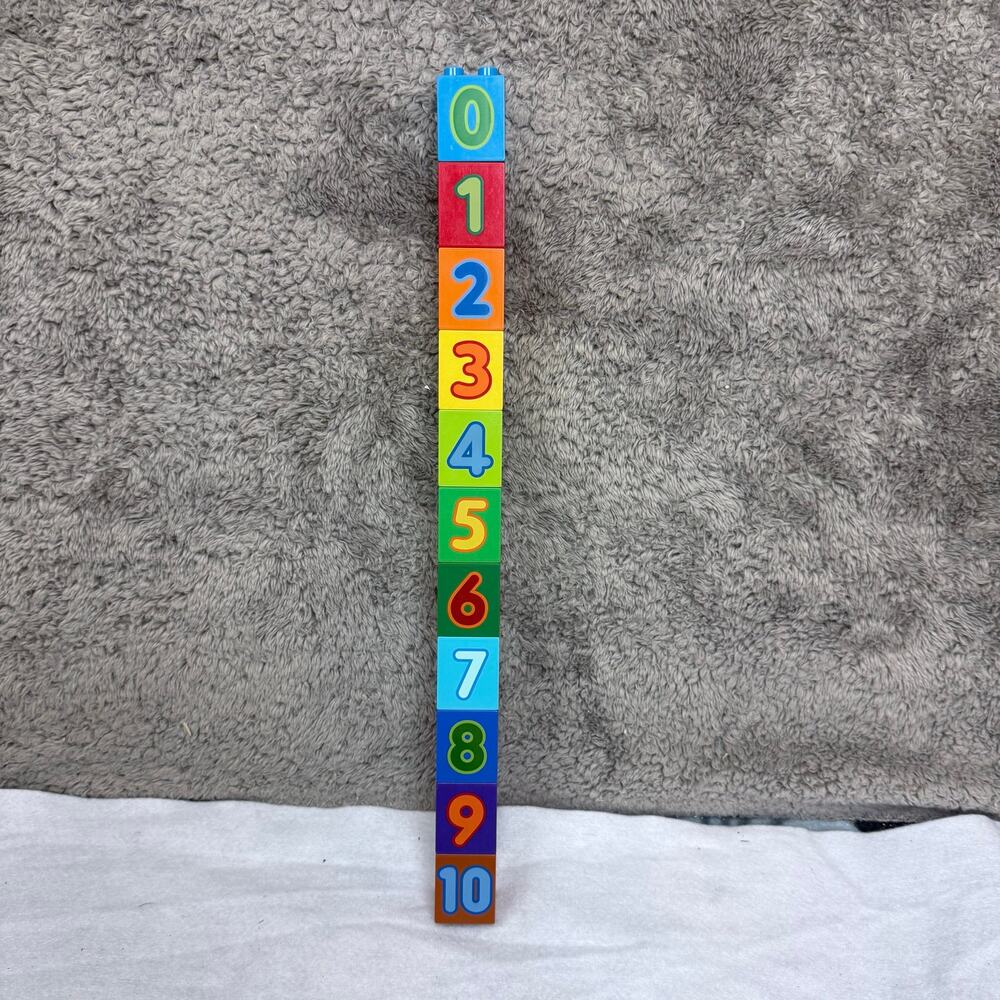 Lego Duplo Numbers Blocks Bricks 10 Pieces Lot Learn Counting Fun 0-10 1-10